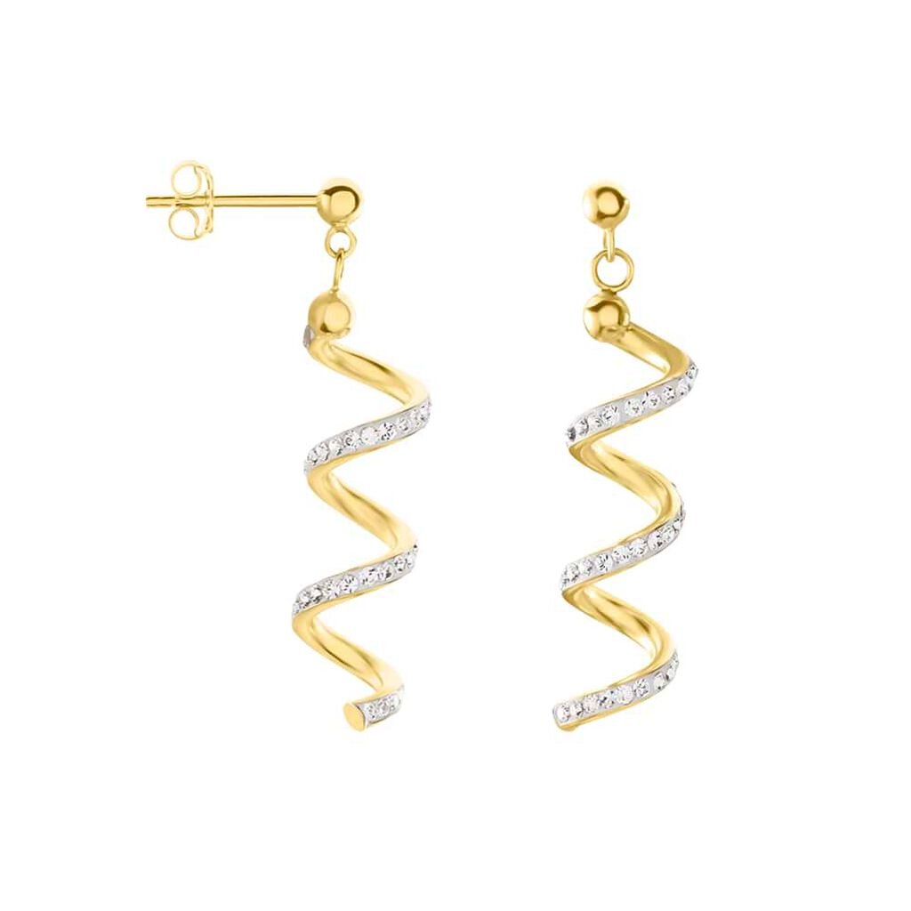 Orecchini Pendenti Crystal Gold Oro Giallo Cristallo - Orecchini Pendenti Donna | Stroili