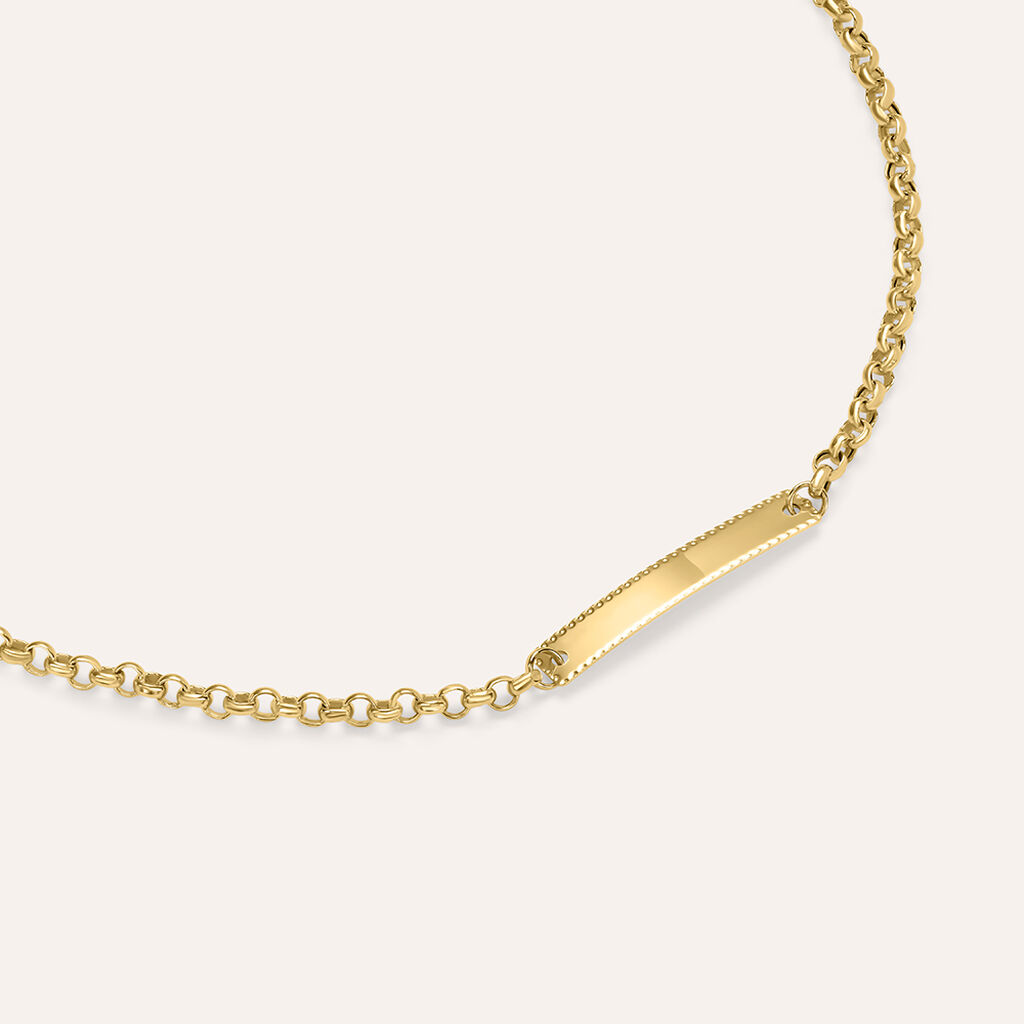 Bracciale Con Targhetta Holy Oro Giallo