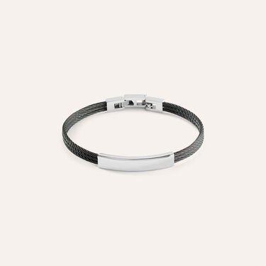 Bracciale Con Targhetta Man Code Acciaio Bicolore