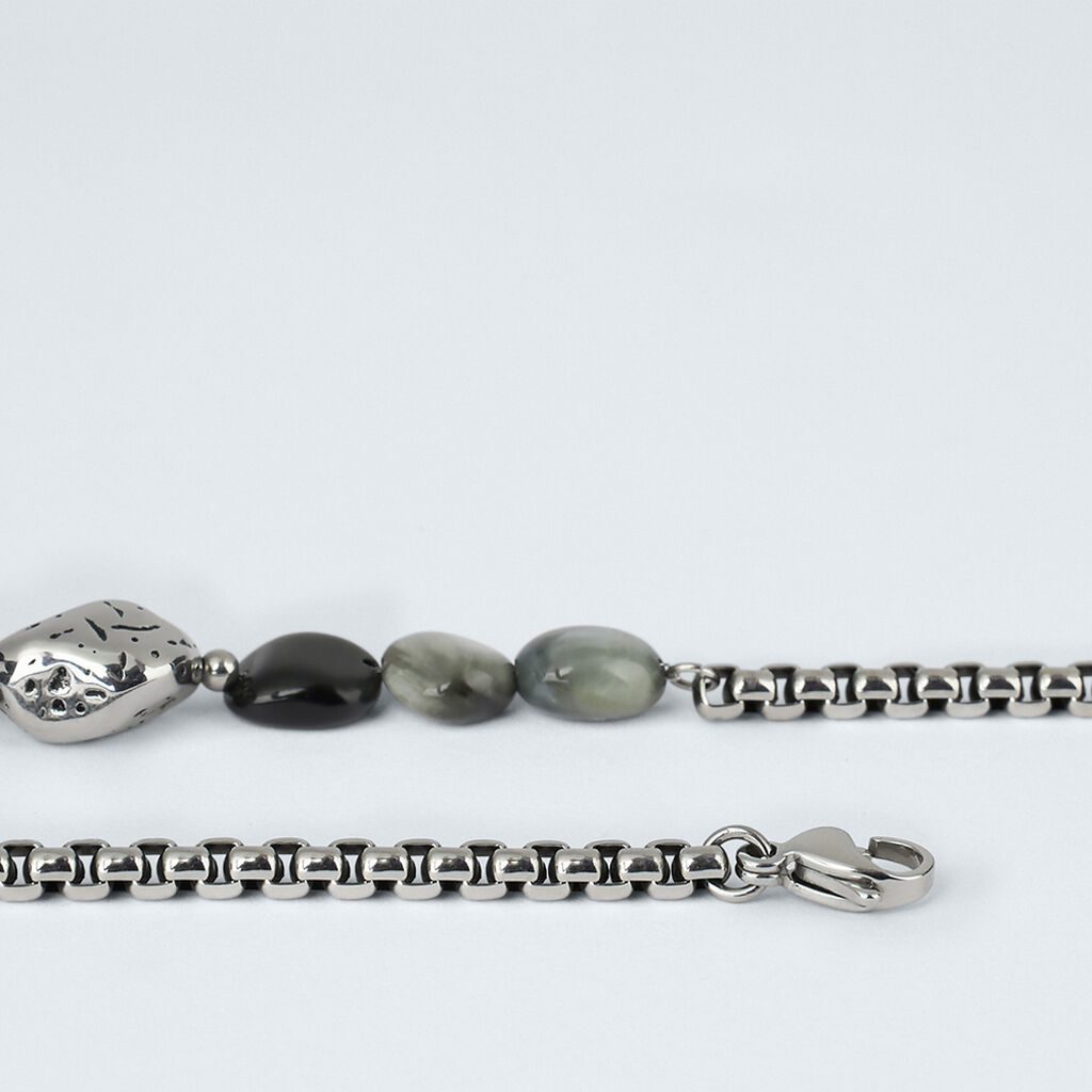 Collana Man Code Acciaio Occhio di Falco