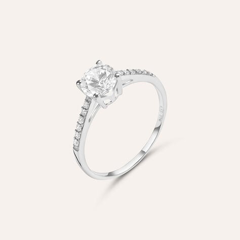 Anello Solitario Claire Oro Bianco Cubic Zirconia - Anelli con Pietre Donna | Stroili