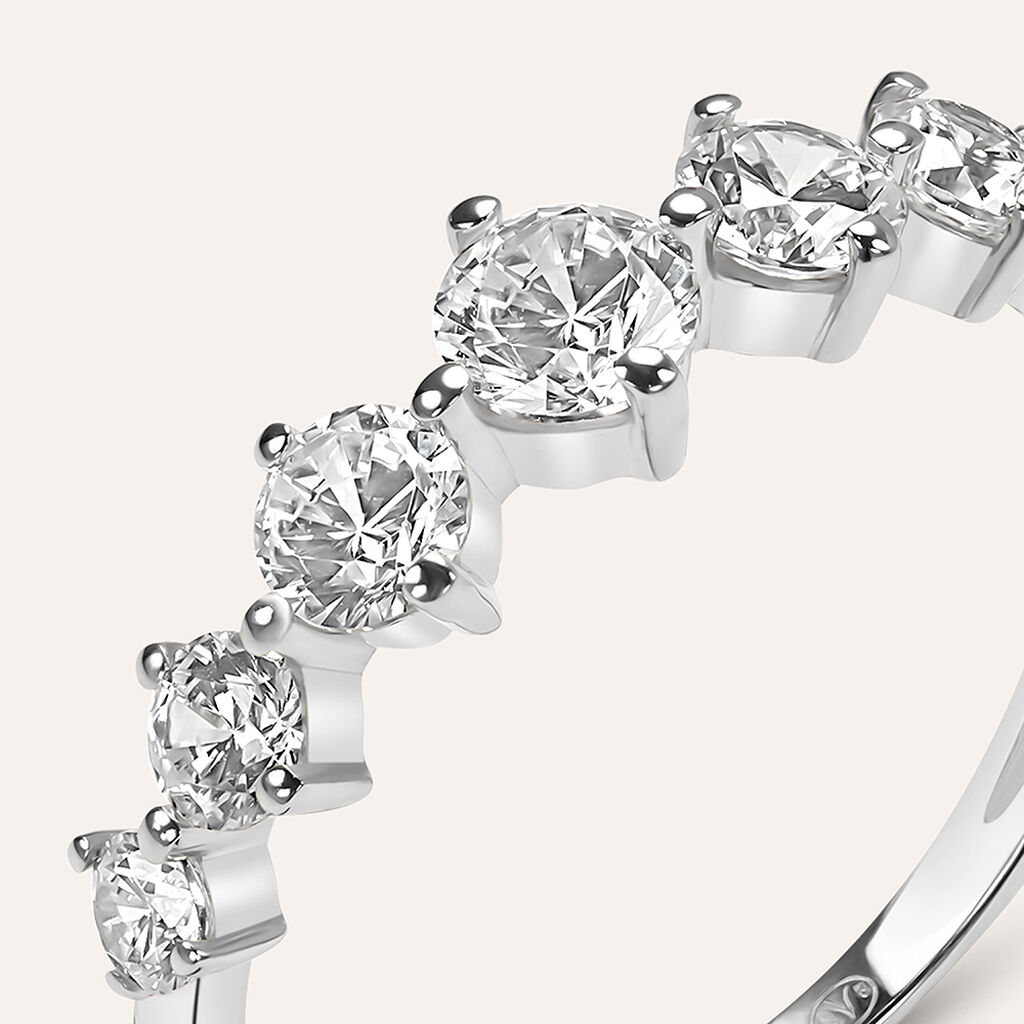 Anello Riviere Claire Oro Bianco Cubic Zirconia - Anelli Riviere Donna | Stroili