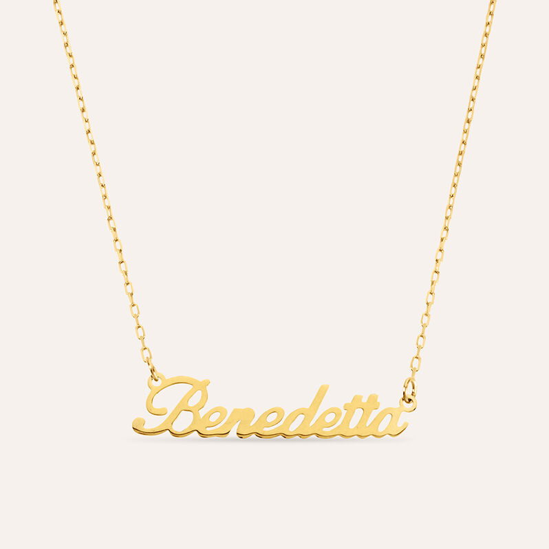 Collana Benedetta Gold Names Oro Giallo - Collane Unisex | Stroili
