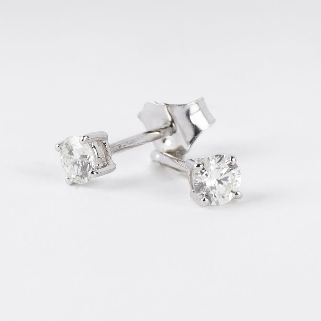 Orecchini Lobo Punto Luce Grace Oro Bianco Diamante - Orecchini a Lobo Donna | Stroili