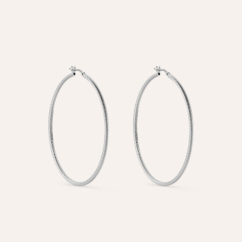 Orecchini A Cerchio Silver Collection Argento Rodiato - Orecchini a Cerchio Donna | Stroili