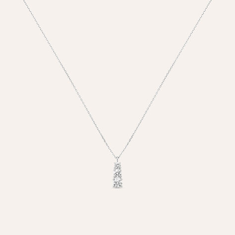 Collana Trilogy Diamade Oro Bianco Diamante Lab-Grown - Collane Donna | Stroili