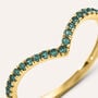Anello Fedina Indiana Charlotte Oro Giallo Smeraldo