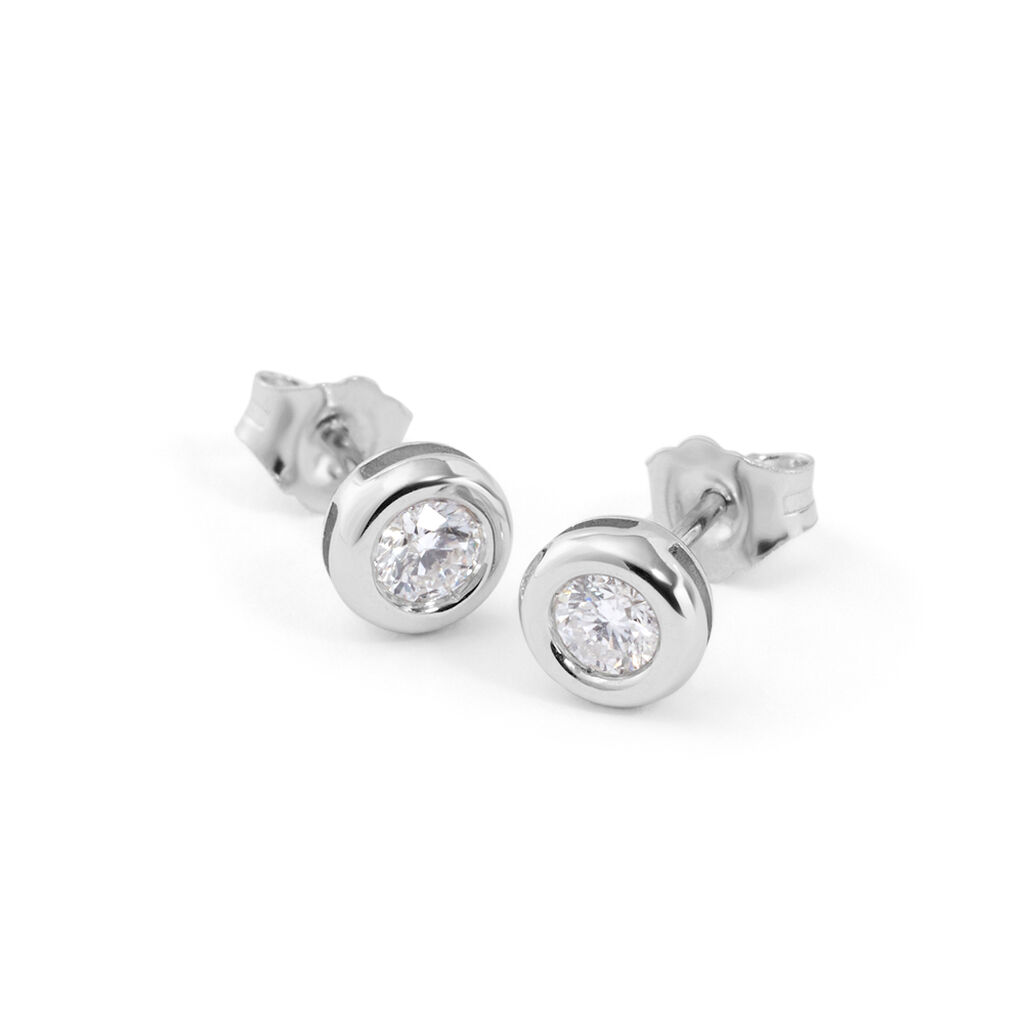 Orecchini Lobo Punto Luce Firmamenti Oro Bianco Diamante - Orecchini a Lobo Donna | Stroili