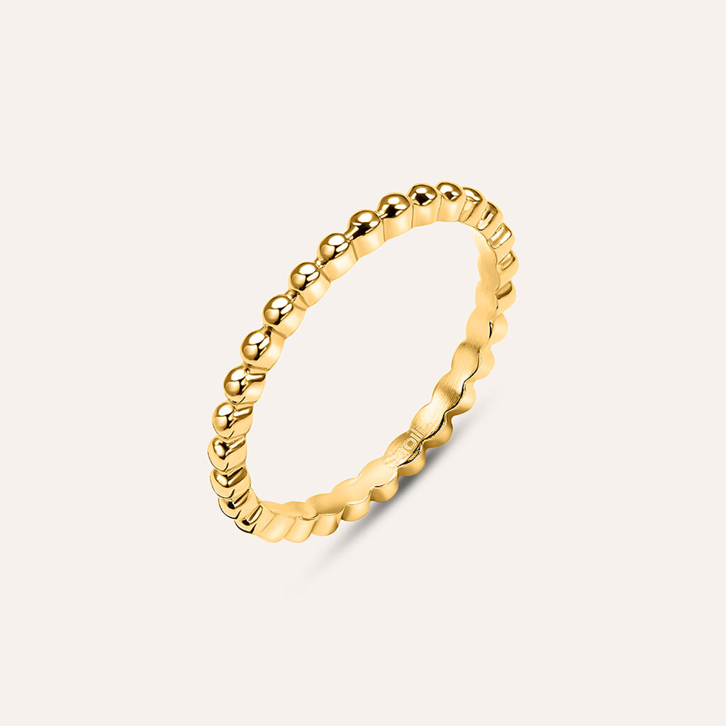 Anello Fantasia Lady Code Acciaio Dorato - Anelli Moderni Donna | Stroili