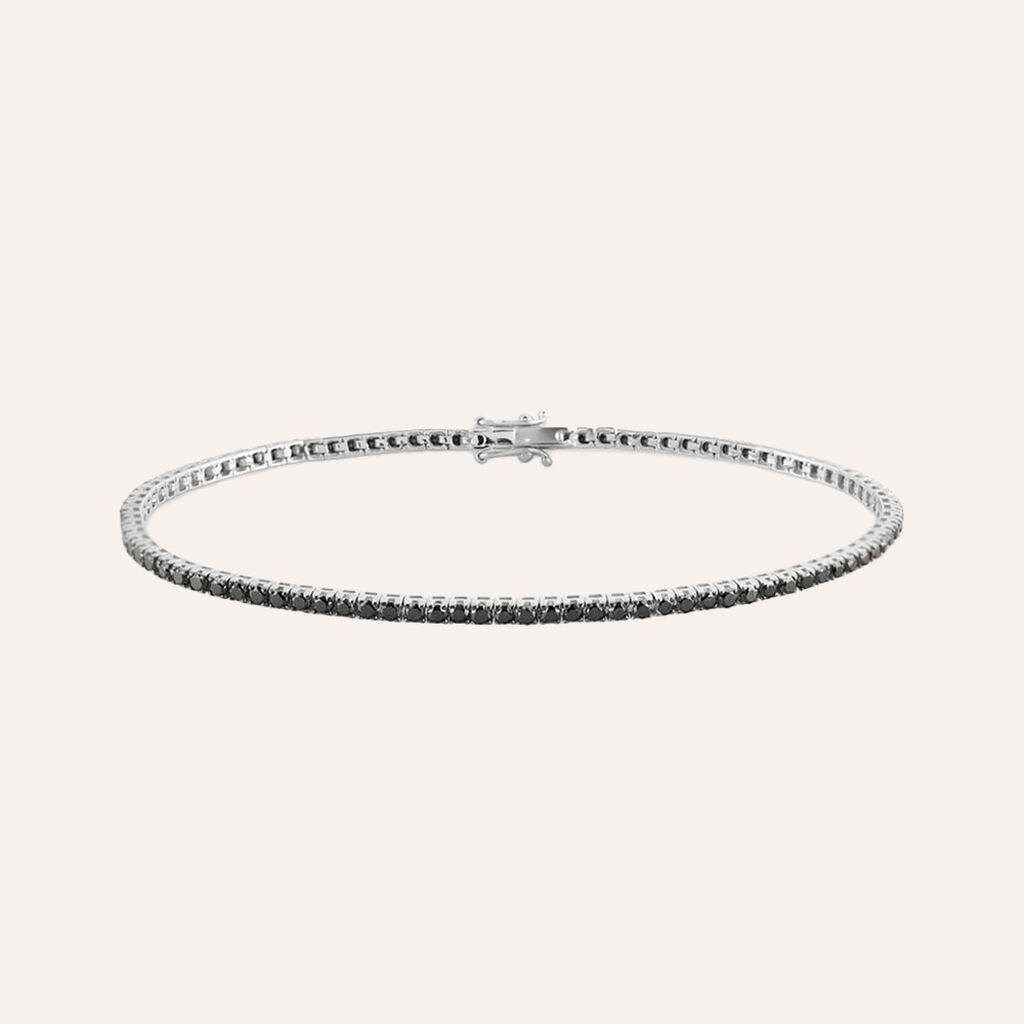 Bracciale Tennis L'homme Diamant Oro Bianco Diamante