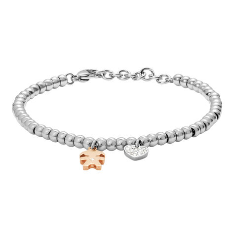 Bracciale Lady Chic Acciaio Bicolore Bianco / Rosa Cubic Zirconia - Bracciali Donna | Stroili