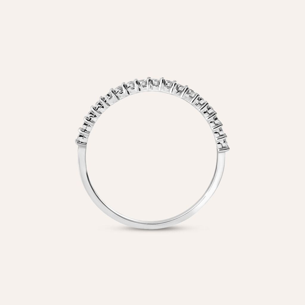 Anello Semi-eternity Sophia Oro Bianco Diamante - Anelli con Pietre Donna | Stroili