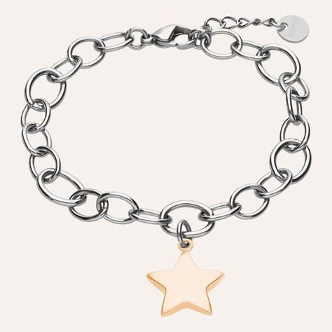 Bracciale Sunrise Acciaio Bicolore Bianco / Rosa - Bracciali con Incisione Donna | Stroili