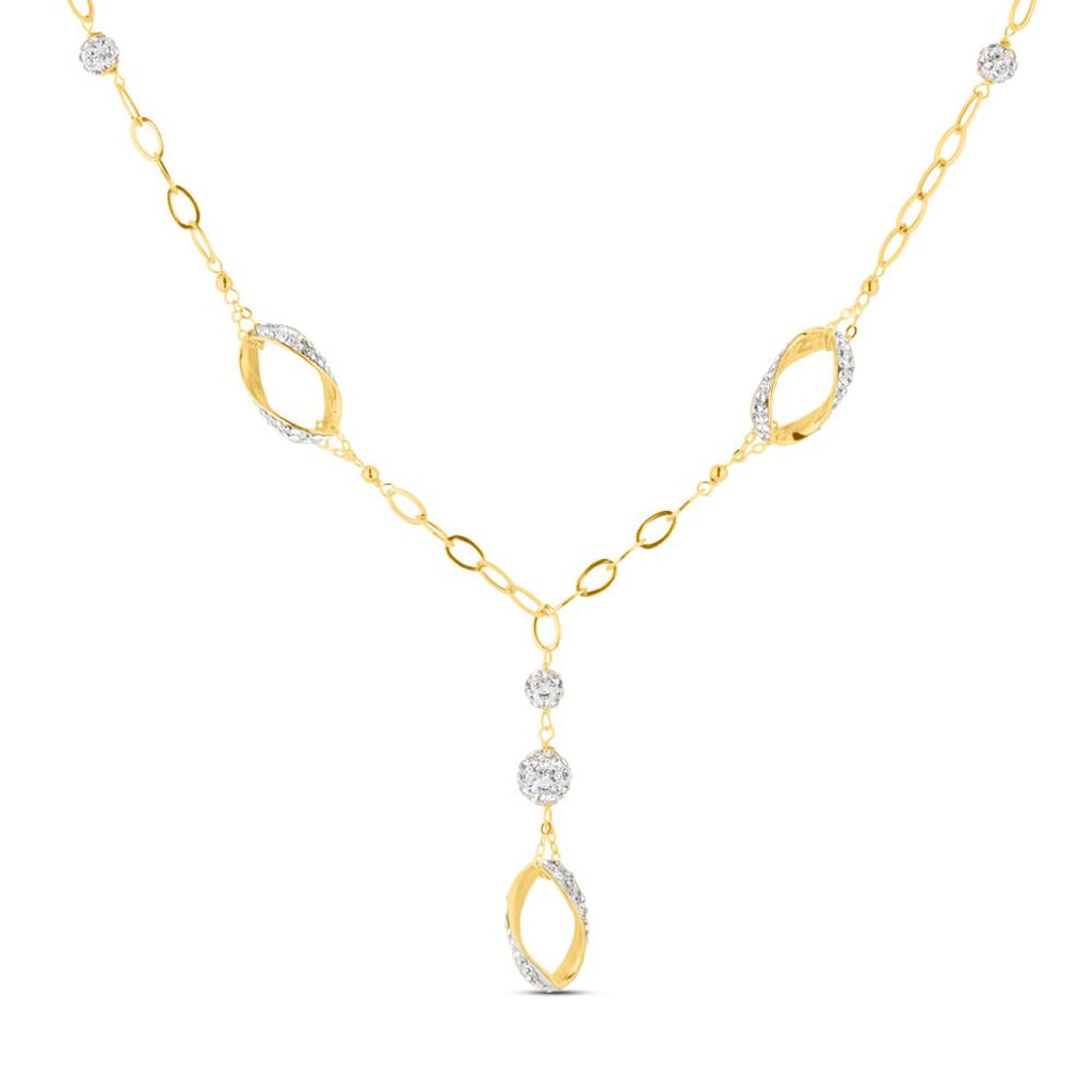 Collana Crystal Gold Oro Giallo Cristallo