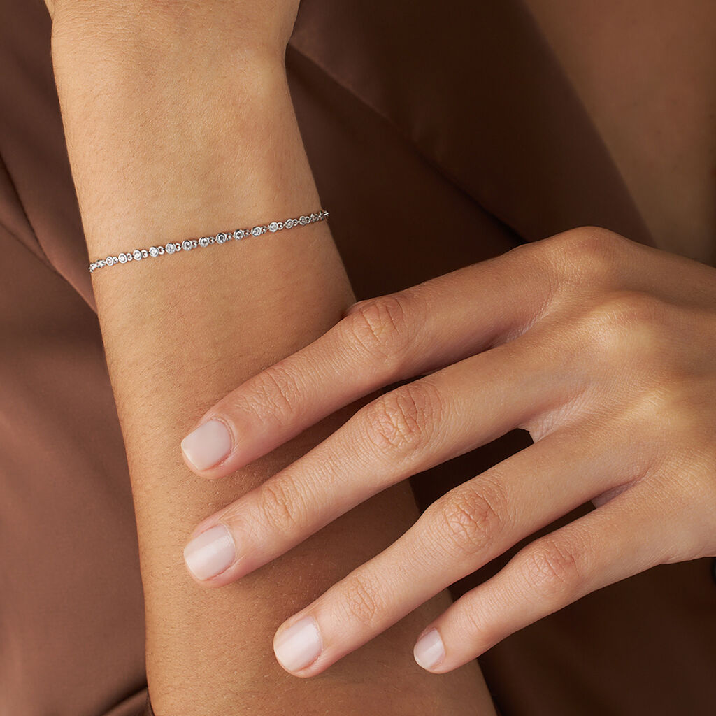 Bracciale Tennis Claire Oro Bianco Cubic Zirconia - Bracciali Tennis Donna | Stroili
