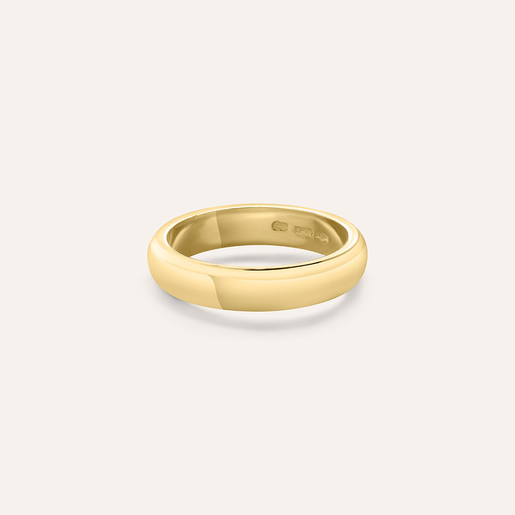 Fede Classica 4.5 mm Oro Giallo - Anelli con Incisione Unisex | Stroili