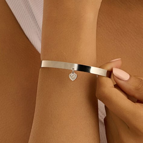Bangle Lady Message Acciaio Cristallo - Bracciali Rigidi Donna | Stroili