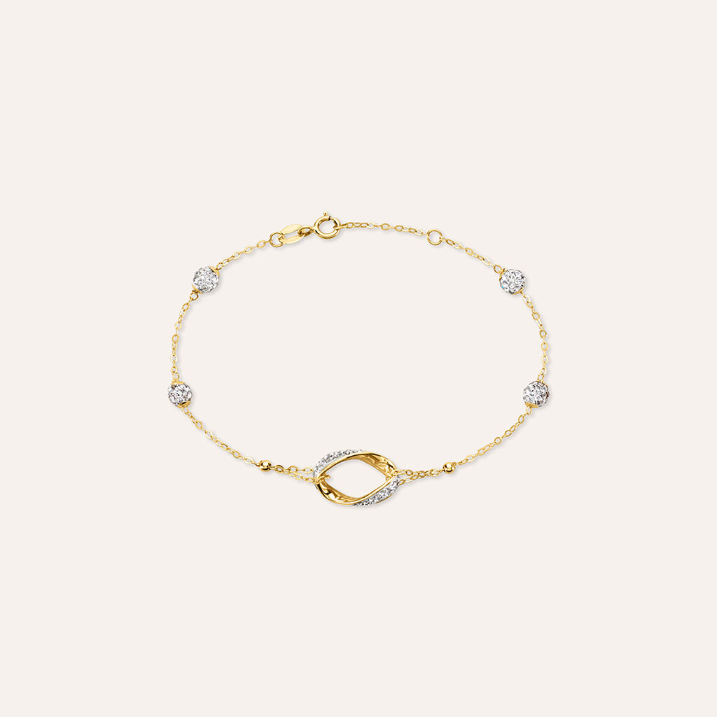 Bracciale Crystal Gold Oro Giallo Cristallo