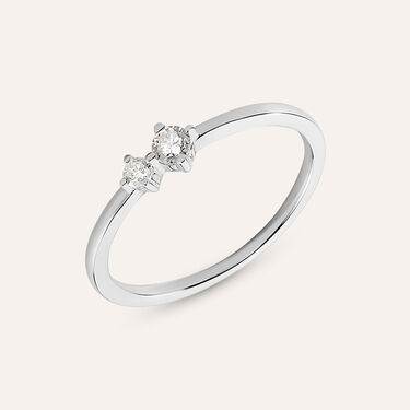 Anello Bilogy Grace Oro Bianco Diamante