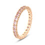 Anello Eternity Silver Rainbow Argento Rosa Cubic Zirconia