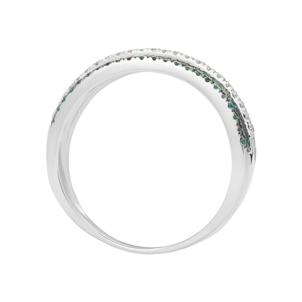 DESIGN - Anello A Fascia In Argento Sterling Con Trama Zigrinata, Colore Argento - Foto 7