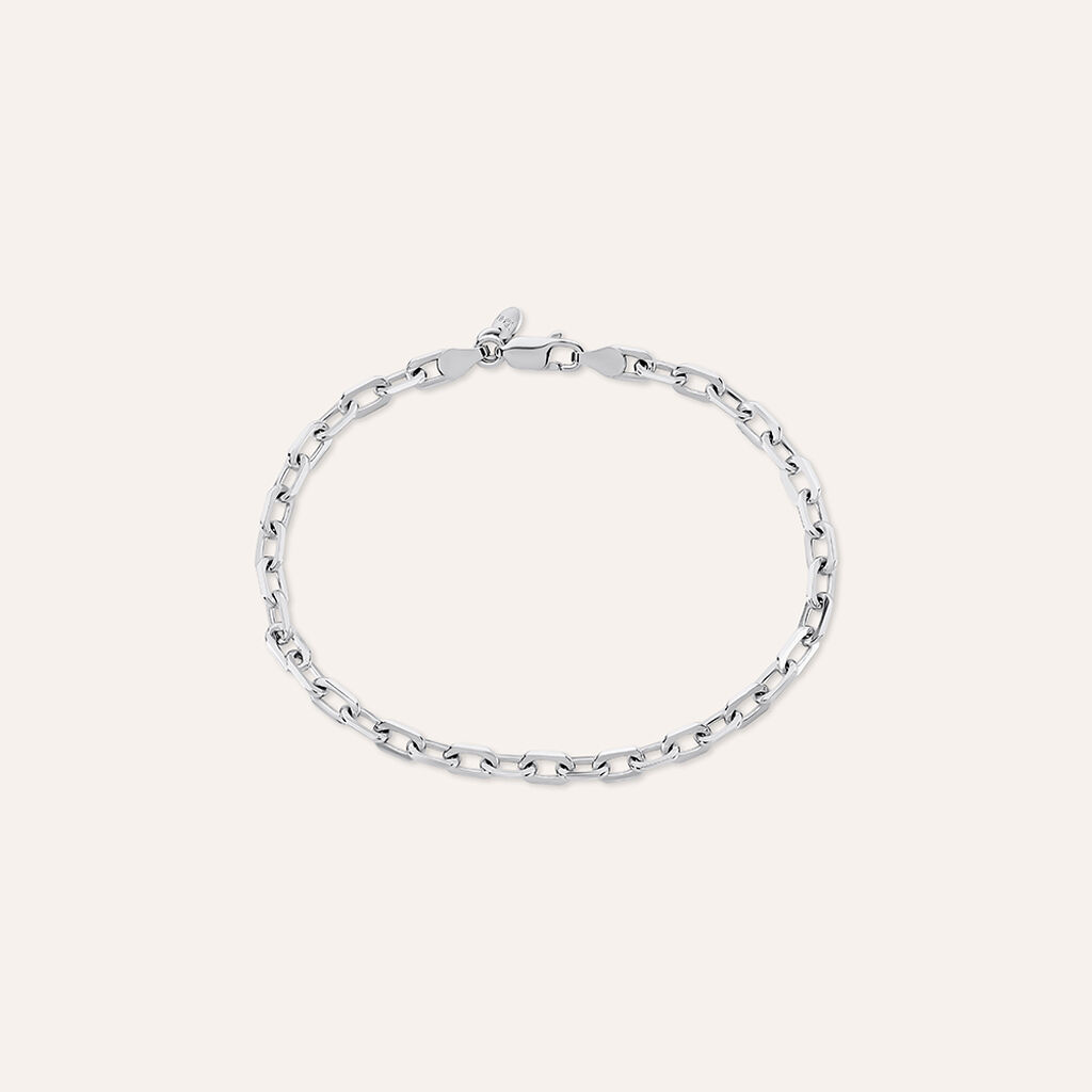 Bracciale Catena Gentleman Argento Rodiato