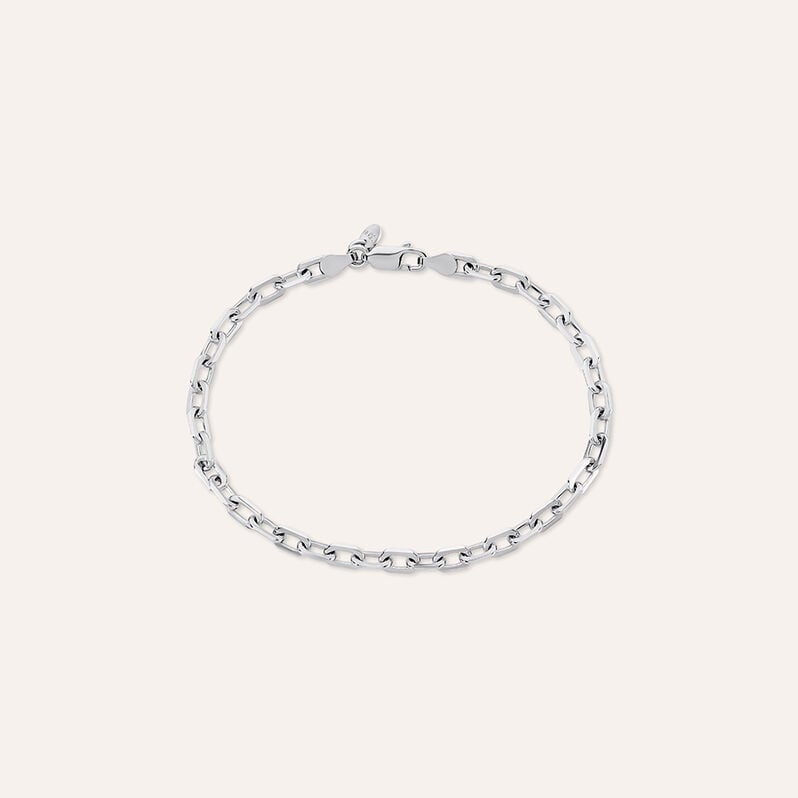 Bracciale Catena Gentleman Argento Rodiato - Bracciali Uomo | Stroili