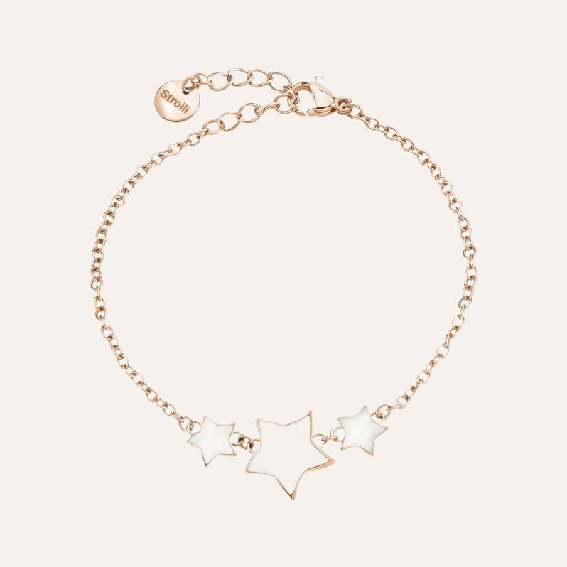 Bracciale in acciaio e stella smalto bianco - Bracciali Donna | Stroili