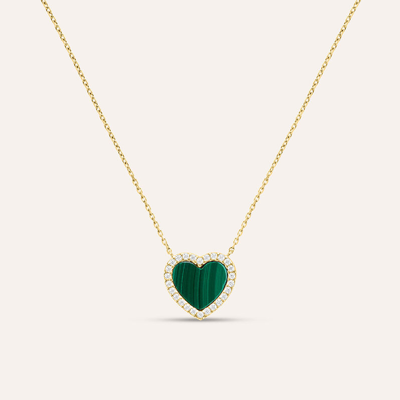 Collana Beverly Oro Giallo Malachite Cubic Zirconia - Collane Donna | Stroili