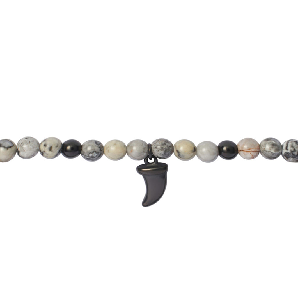 Bracciale Man Code Acciaio Nero Map Stone - Bracciali Uomo | Stroili