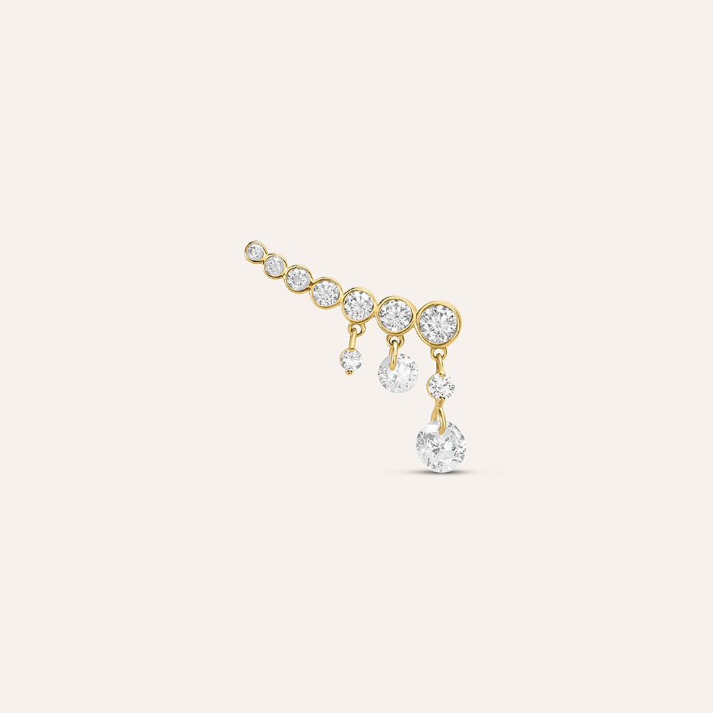 Orecchini Lobo Bon Ton Oro Giallo Cubic Zirconia -  Donna | Stroili