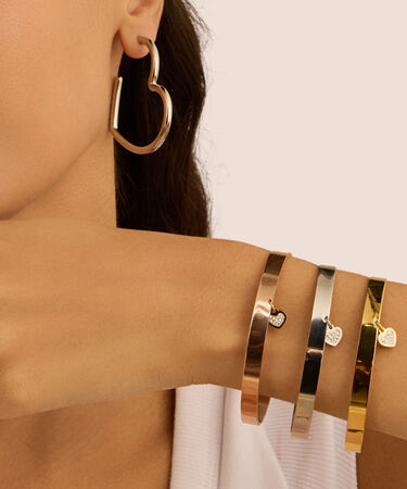 Bangle Radiance Acciaio Dorato Cristallo