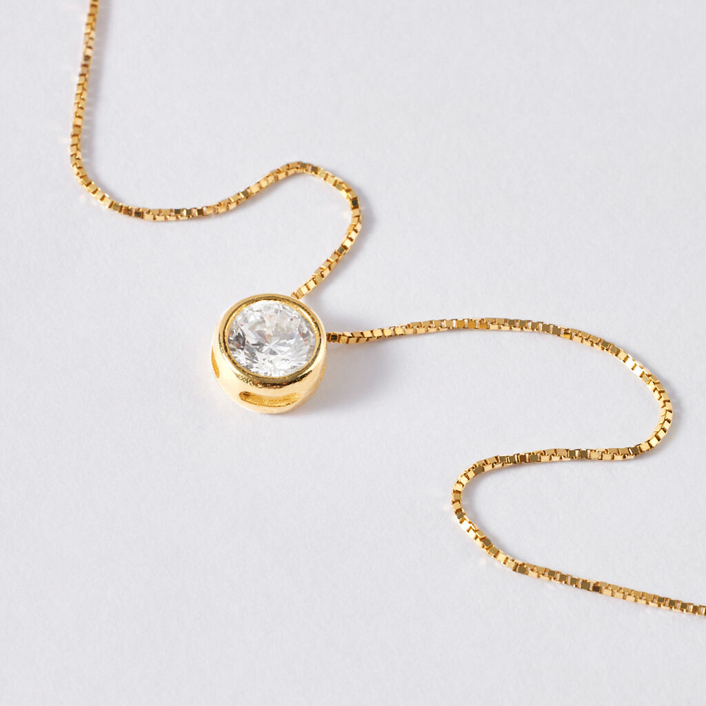 Collana Punto Luce Claire Oro Giallo Cubic Zirconia - Collane Punto Luce Donna | Stroili