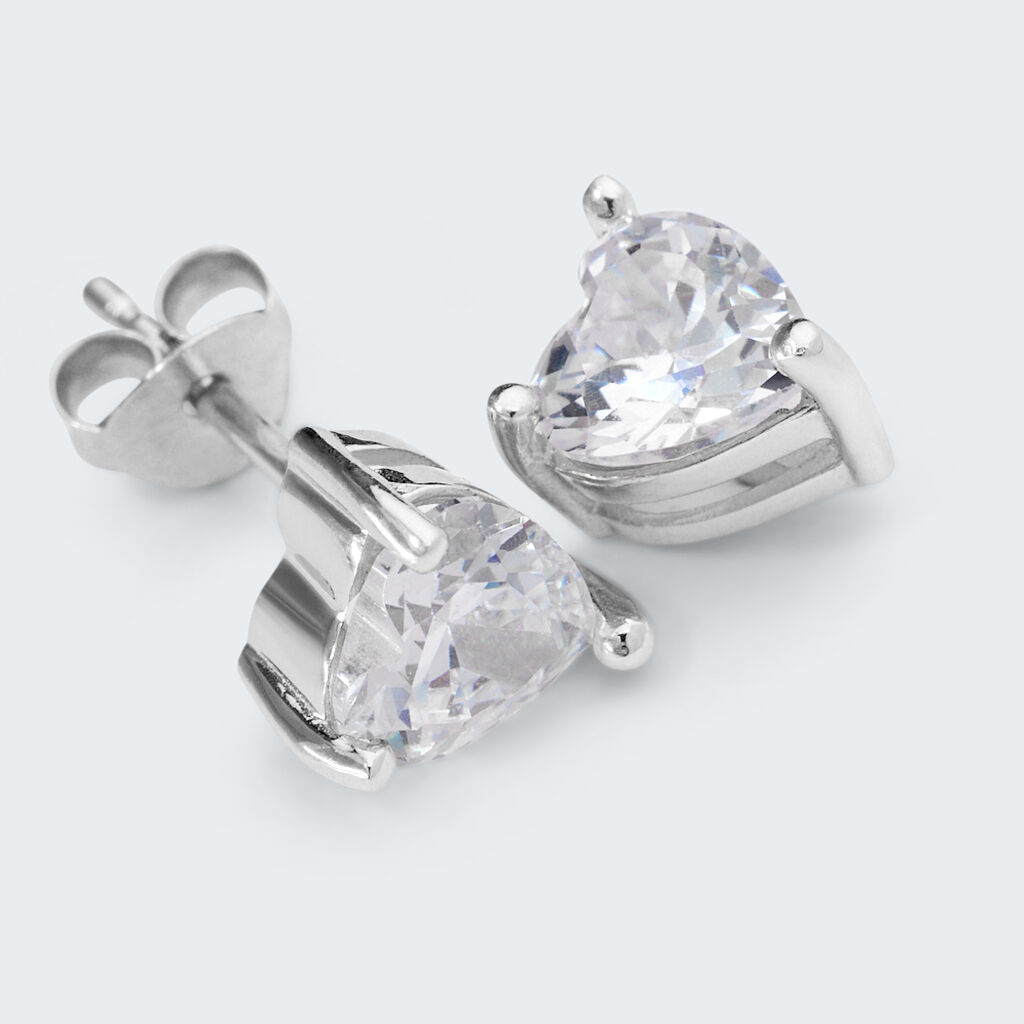 Orecchini Lobo Punto Luce Silver Elegance Argento Rodiato Cubic Zirconia - Orecchini a Lobo Donna | Stroili