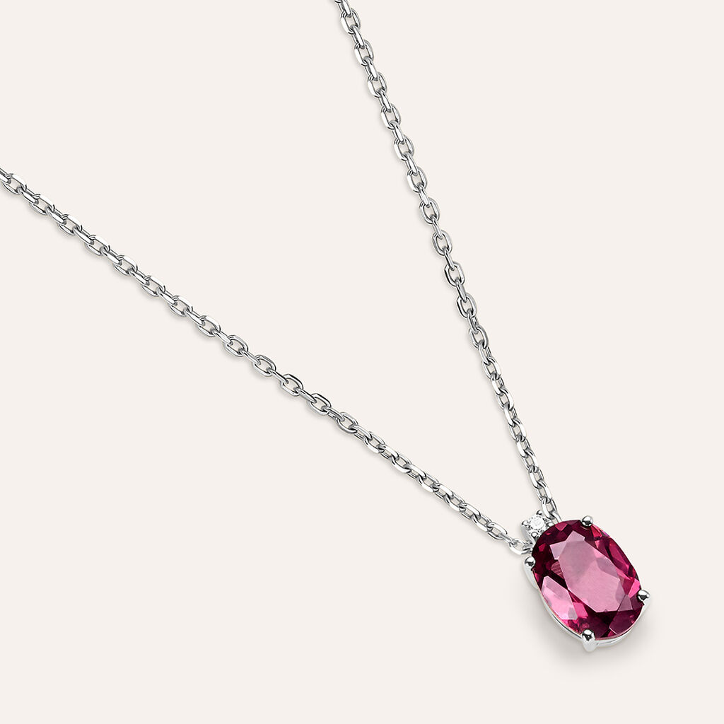 Collana Punto Luce Jasmine Oro Bianco Rodolite Diamante - Collane Punto Luce Donna | Stroili