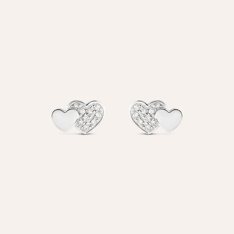 Orecchini Lobo Sophia Oro Bianco Diamante - Orecchini a Lobo Donna | Stroili