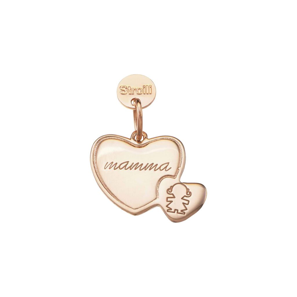 Love. Cuore in argento 925 rosato - Ciondoli  | Stroili