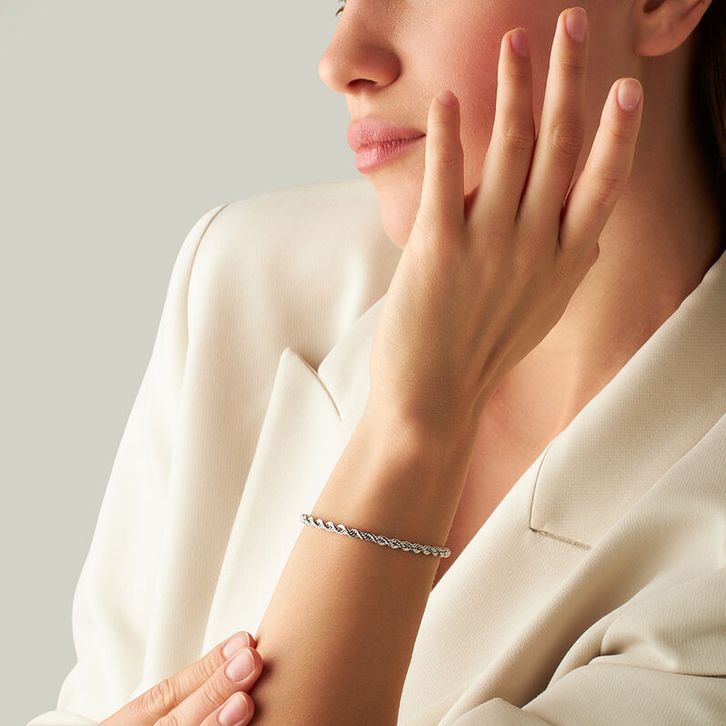 Bracciale Catena Colette Oro Bianco - Bracciali Donna | Stroili