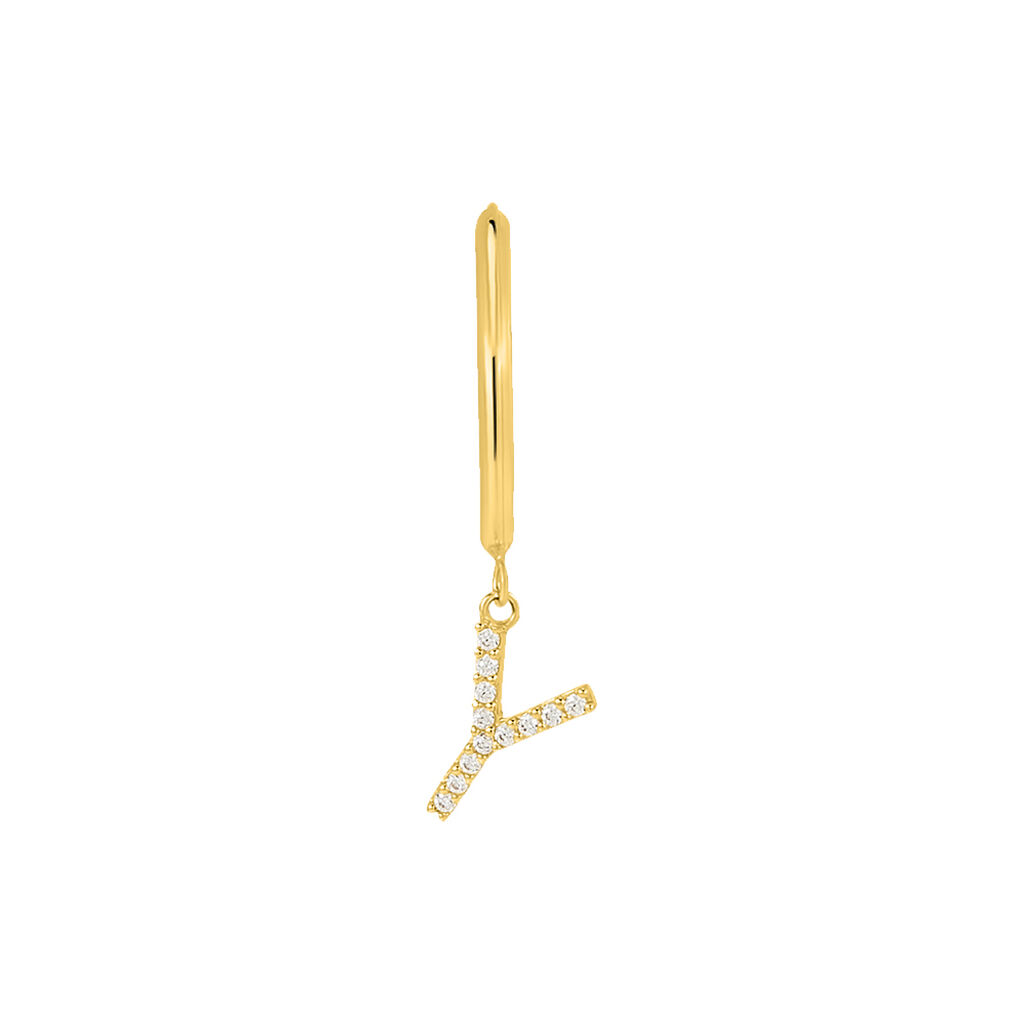 Mono Orecchino A Cerchio Toujours Oro Giallo Cubic Zirconia - Mono Orecchino Donna | Stroili