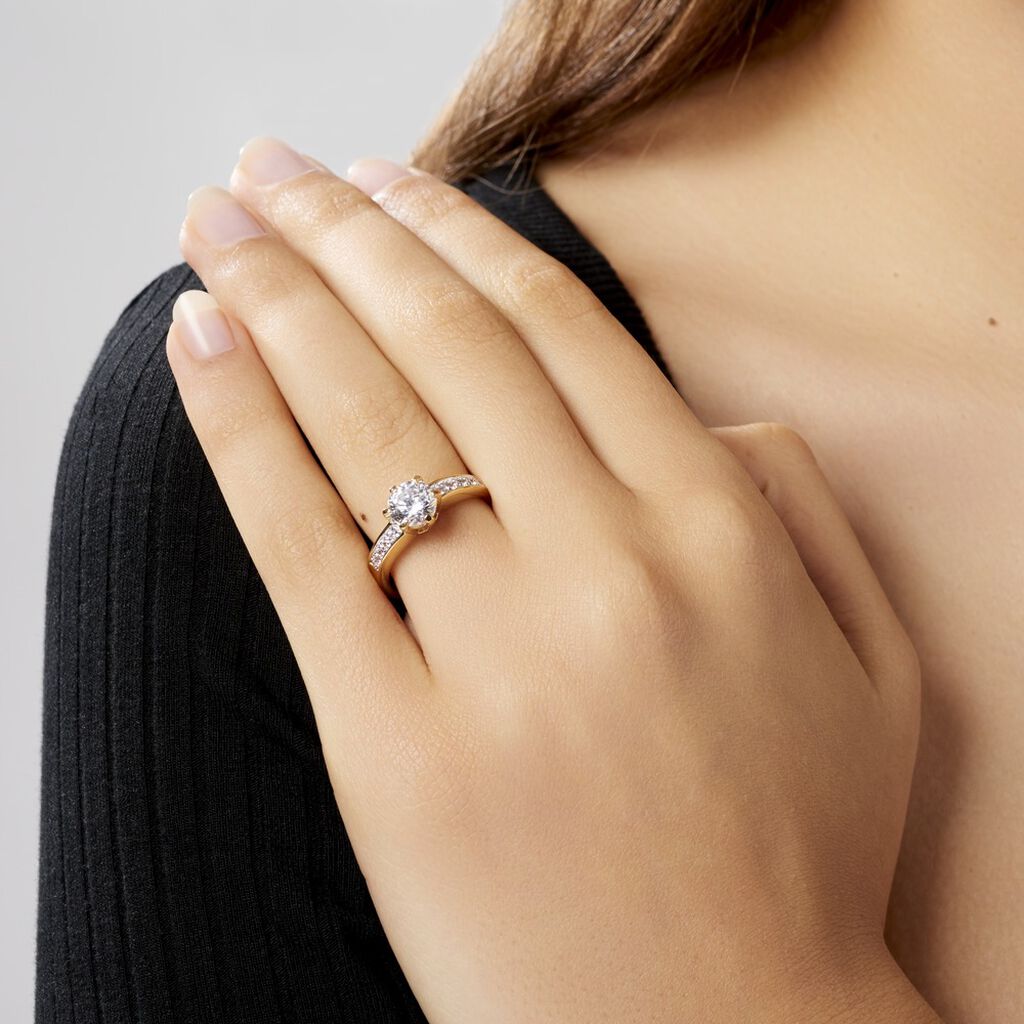 Anello Golden Dream Placcato Oro Giallo Cubic Zirconia