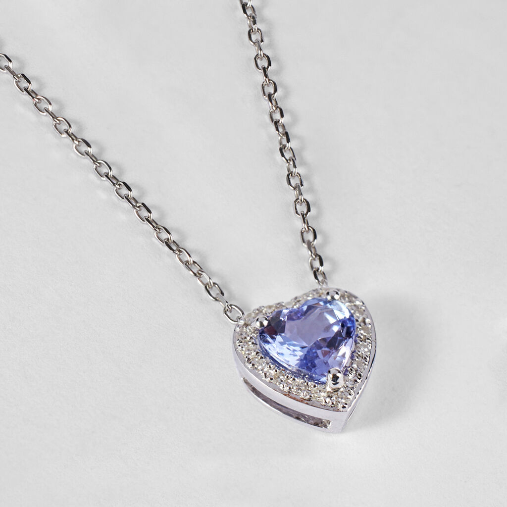 Collana Jasmine Oro Bianco Tanzanite Diamante - Collane Donna | Stroili