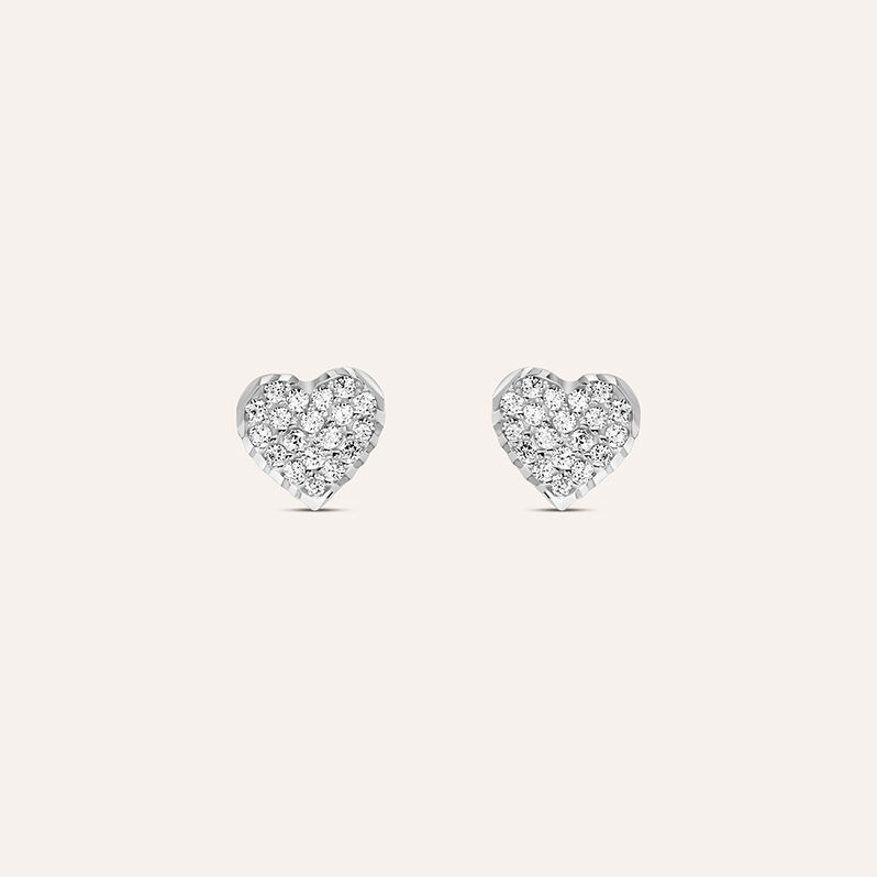 Orecchini Lobo Bon Ton Oro Bianco Cubic Zirconia - Orecchini a Lobo Donna | Stroili
