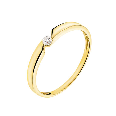 Anello Solitario Sophia Oro Giallo Diamante - Anelli con Pietre Donna | Stroili