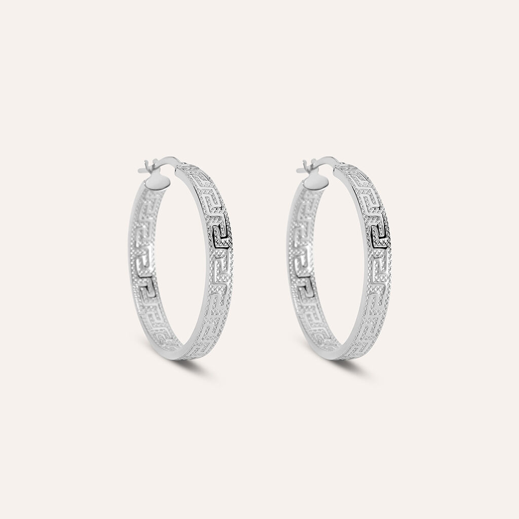 Orecchini A Cerchio Toujours Oro Bianco