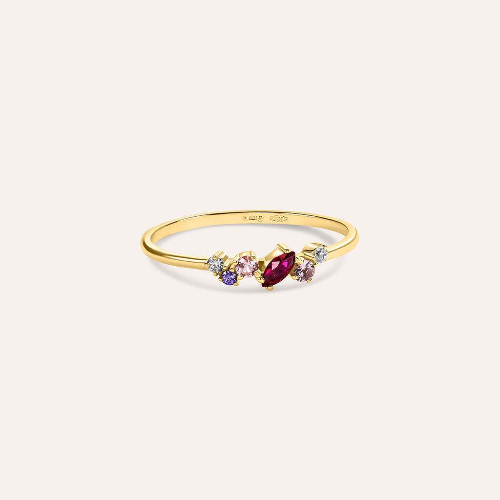 Anello Fantasia Claire Oro Giallo Cubic Zirconia - Anelli con Pietre Donna | Stroili