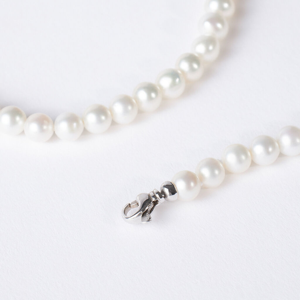 Collana Gabrielle Precious Oro Bianco Perla D'Acqua Dolce Diamante