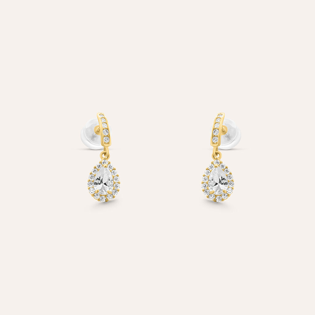 Orecchini Lobo Claire Oro Giallo Cubic Zirconia