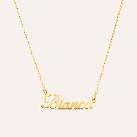 Collana Bianca Gold Names Oro Giallo - Collane Unisex | Stroili