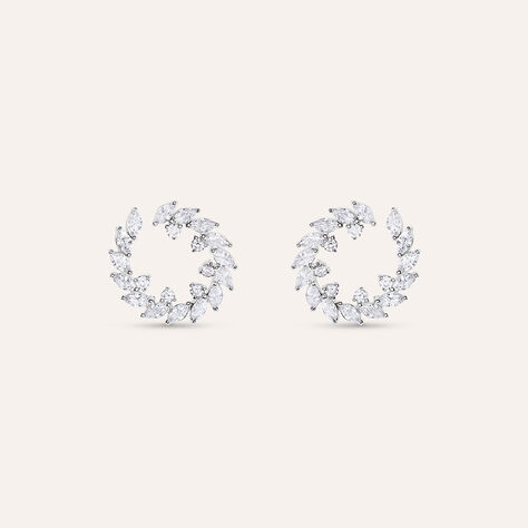 Orecchini Lobo Silver Elegance Argento Rodiato Cubic Zirconia - Gioielli Donna | Stroili