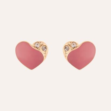 Orecchini Lobo Lady Sweet Acciaio Rosa Cristallo